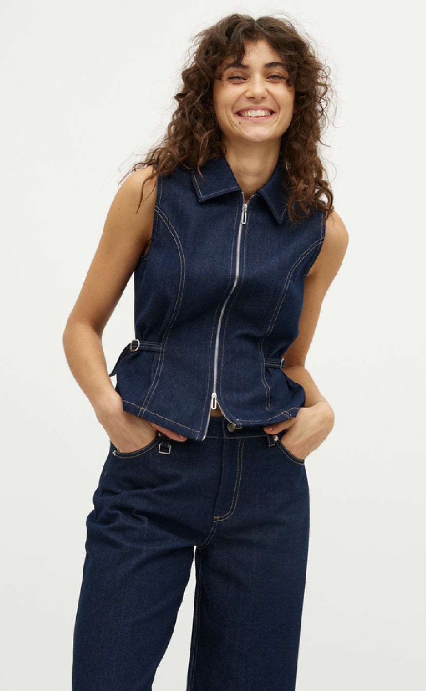 Global Funk Topp - Falucca-G - Dark Unwashed Denim