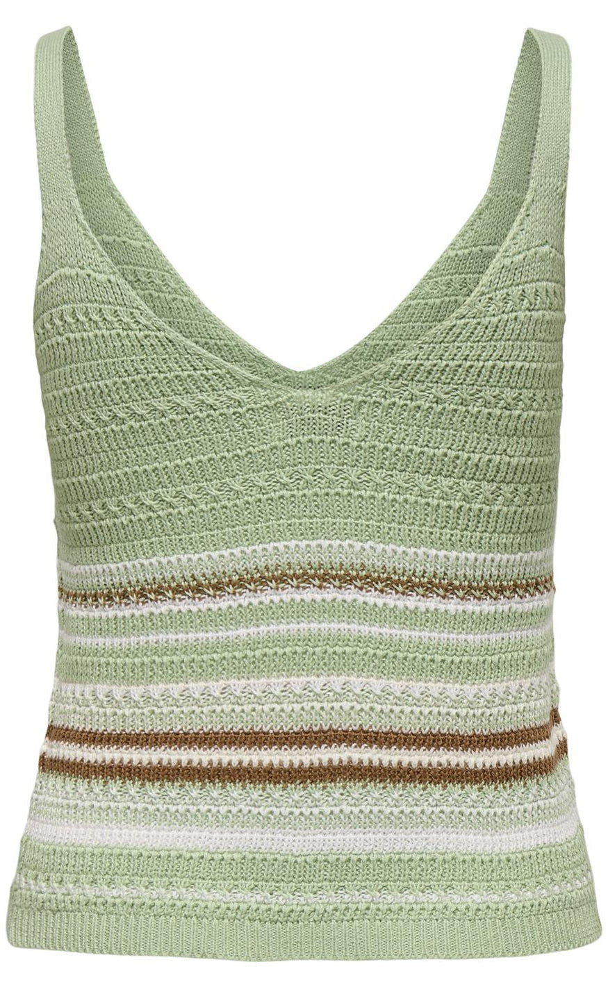 JDY Topp - Tropical - Smoke Green/Toasted Coconut/Birch