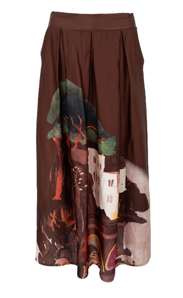 Black Colour Skjørt - Toscana - Coffee