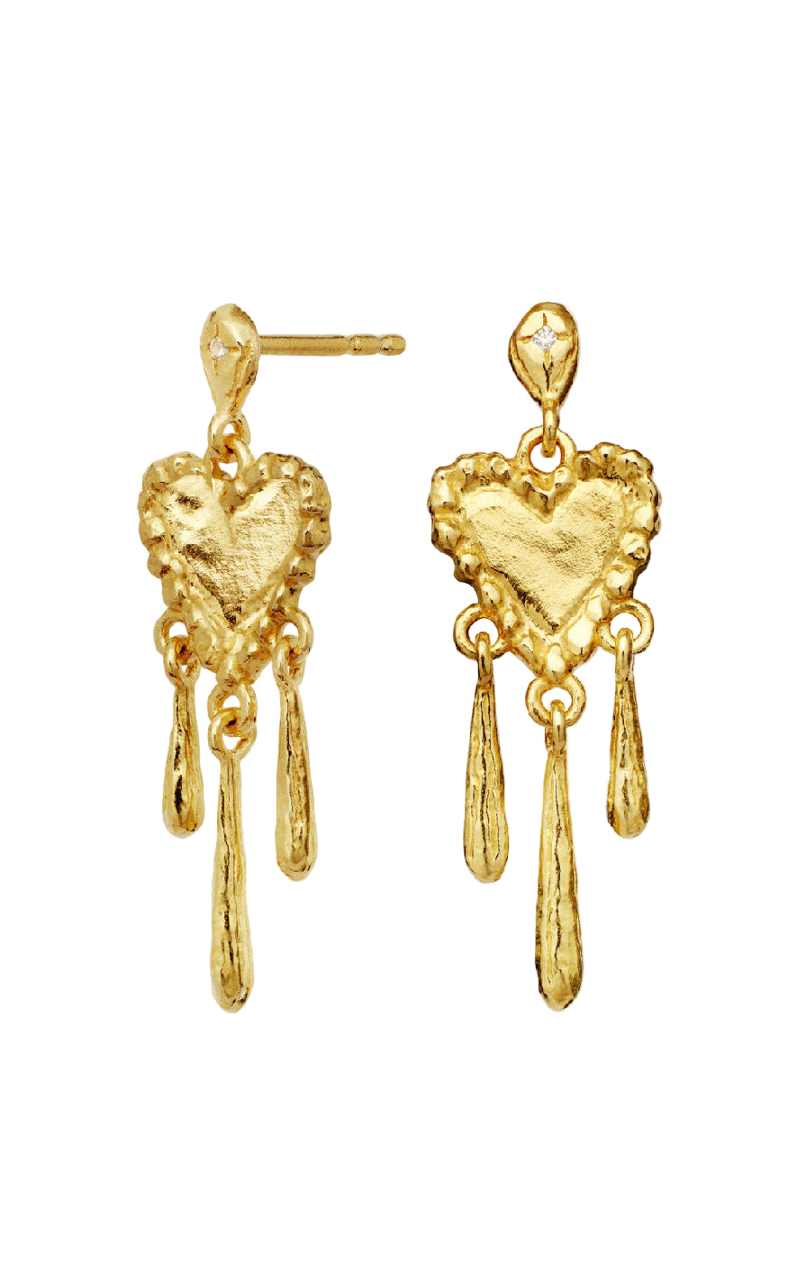 Maanesten Øreringer - Trista  - Gold Colour