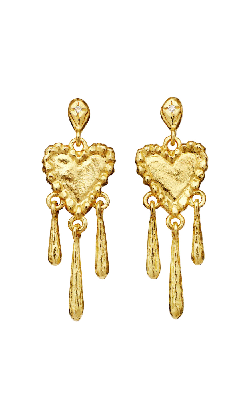 Maanesten Øreringer - Trista  - Gold Colour