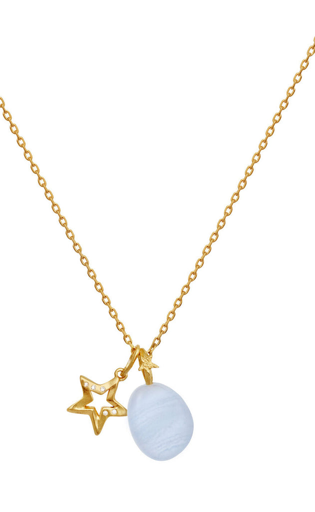 Maanesten Vedhæng - Air - Bluelace Agat