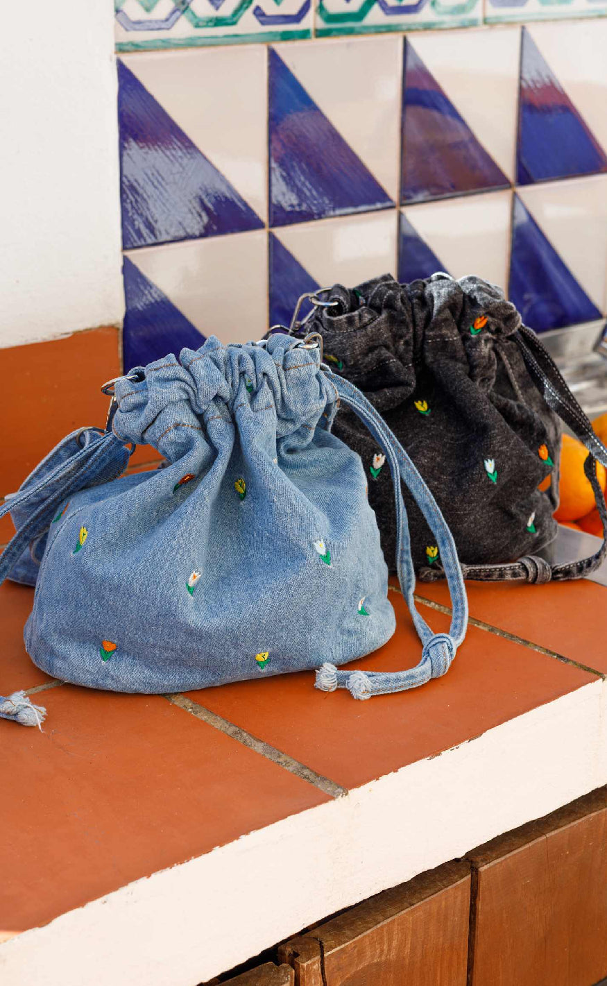Black Colour Veske - Tulip - Lt. Denim Blue