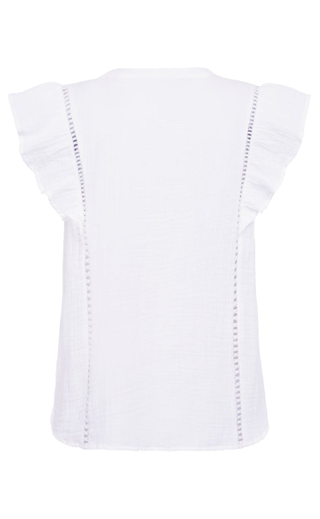 Freequent Bluse - Uline - Brilliant White