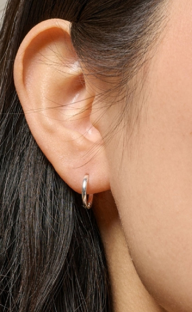 ENAMEL Copenhagen Øreringer - Classic Hoops - Silver Colour