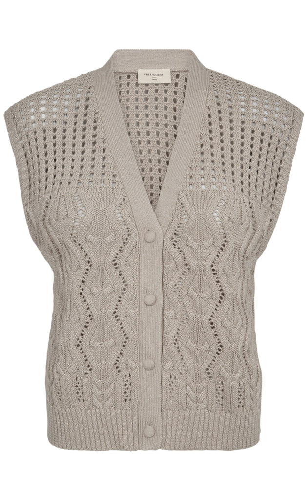 Freequent Vest - Limbo - Simply Taupe w. Gold
