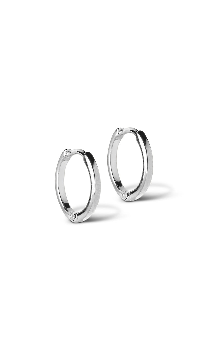 ENAMEL Copenhagen Øreringer - Classic Hoops - Silver Colour