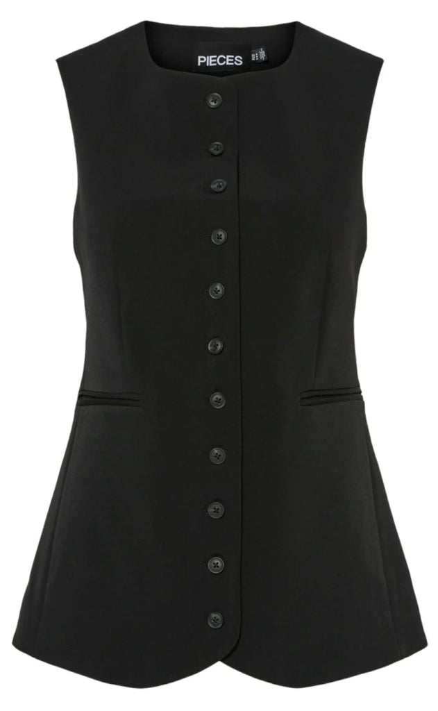 Pieces Vest - Kamil - Black