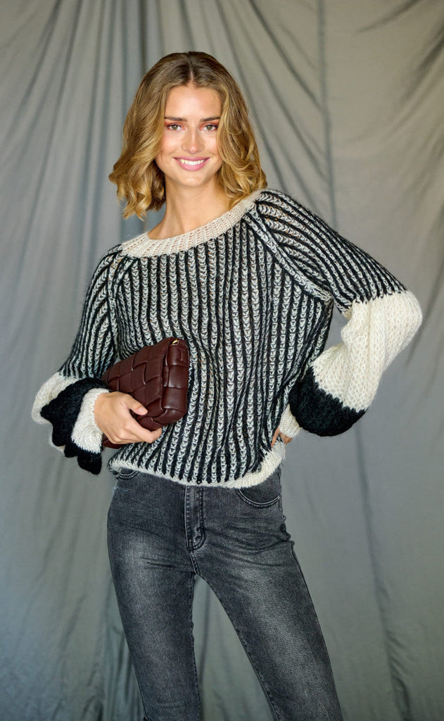 Noella Sweater - Liana - Cream/Black