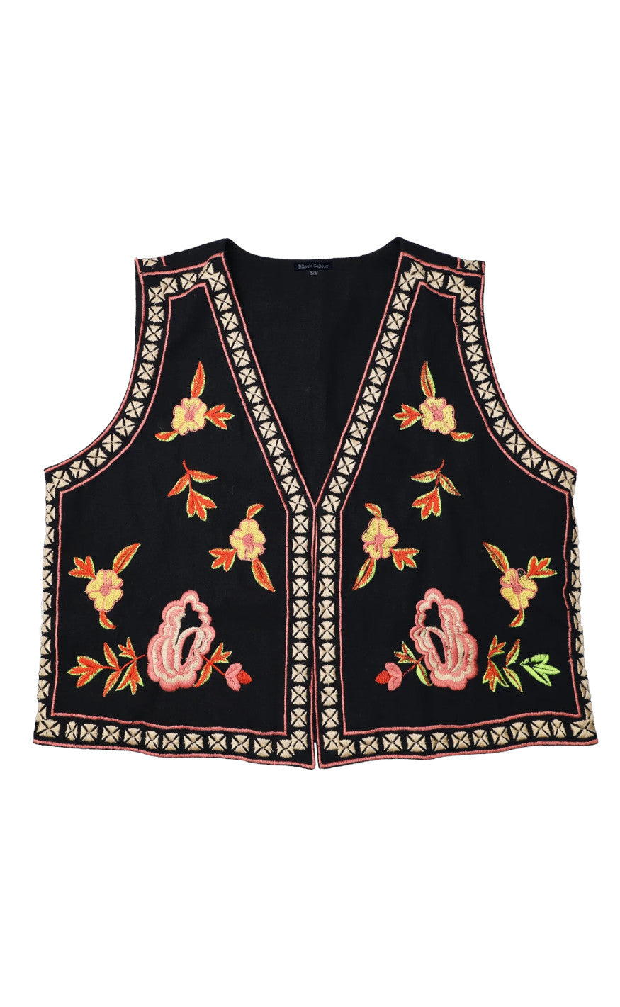 Black Colour Vest - Lulu - Black