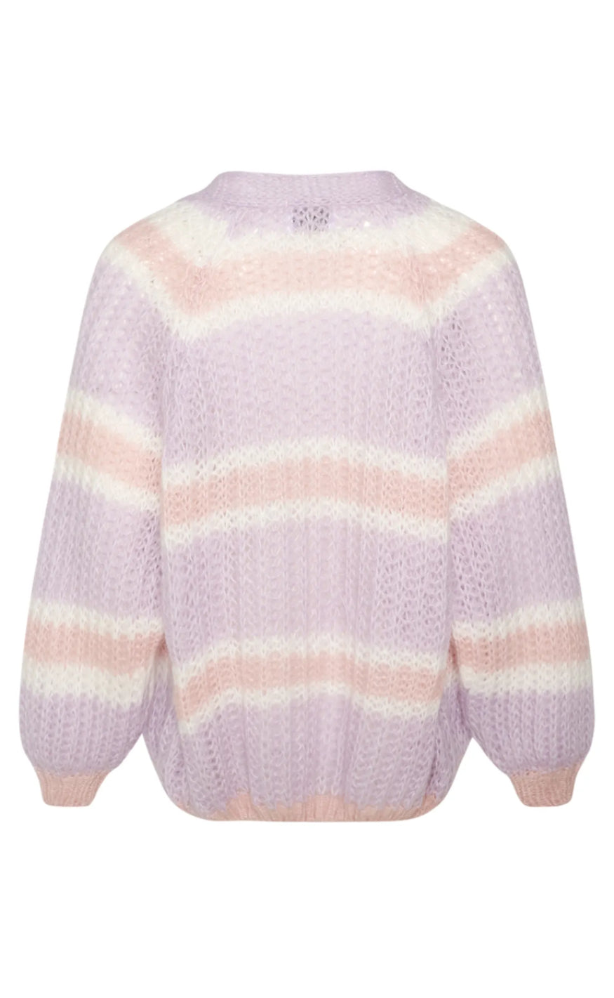 Noella Cardigan - Vera -  Lilac/Rose/White Mix