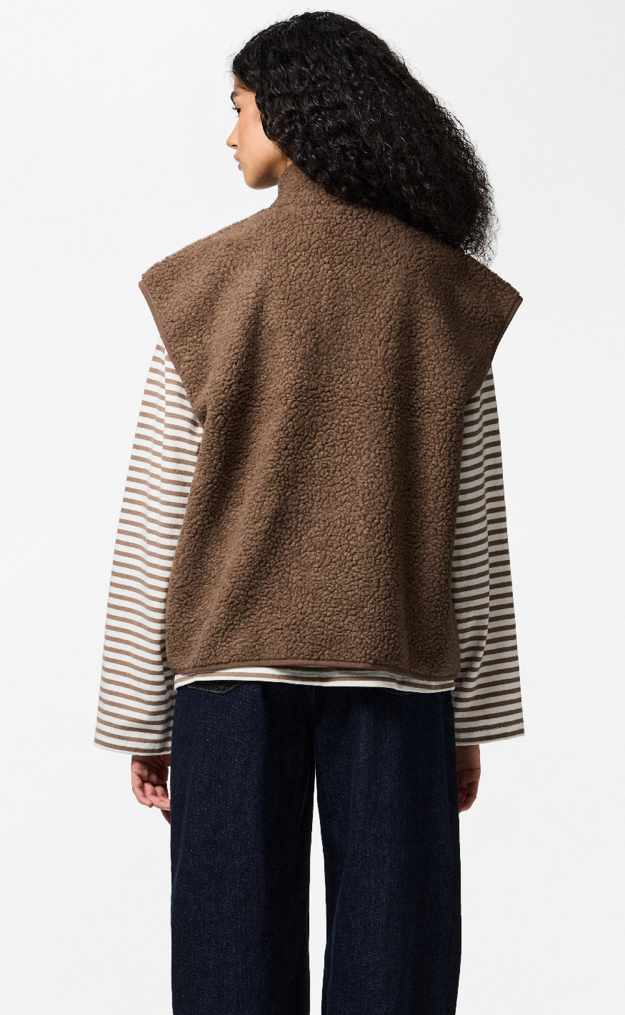 Pieces Vest - Sadia - Coffee Quartz