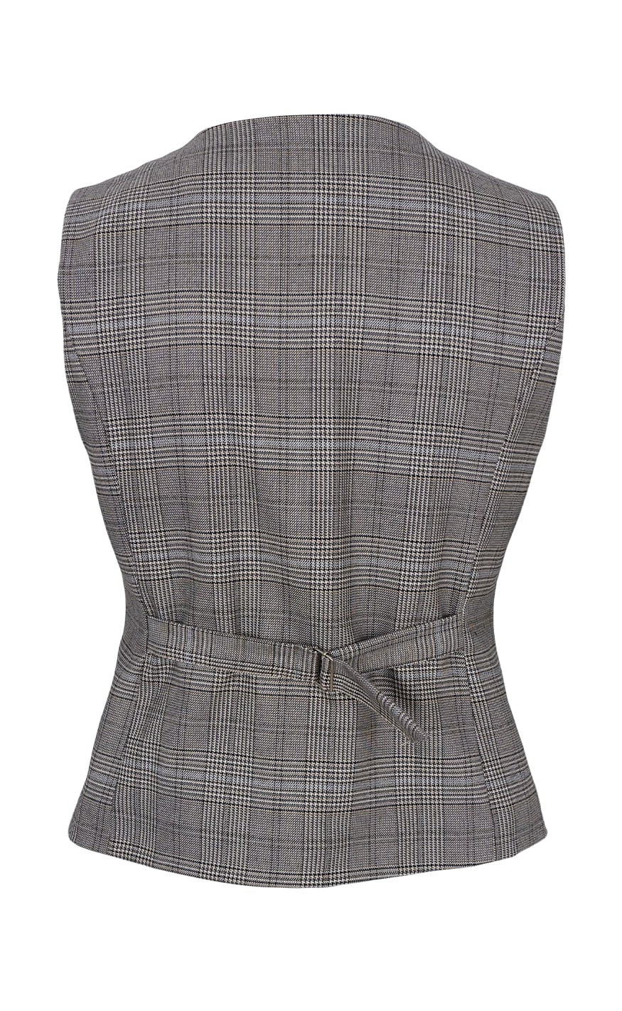Black Colour Vest - Nikka - Grey