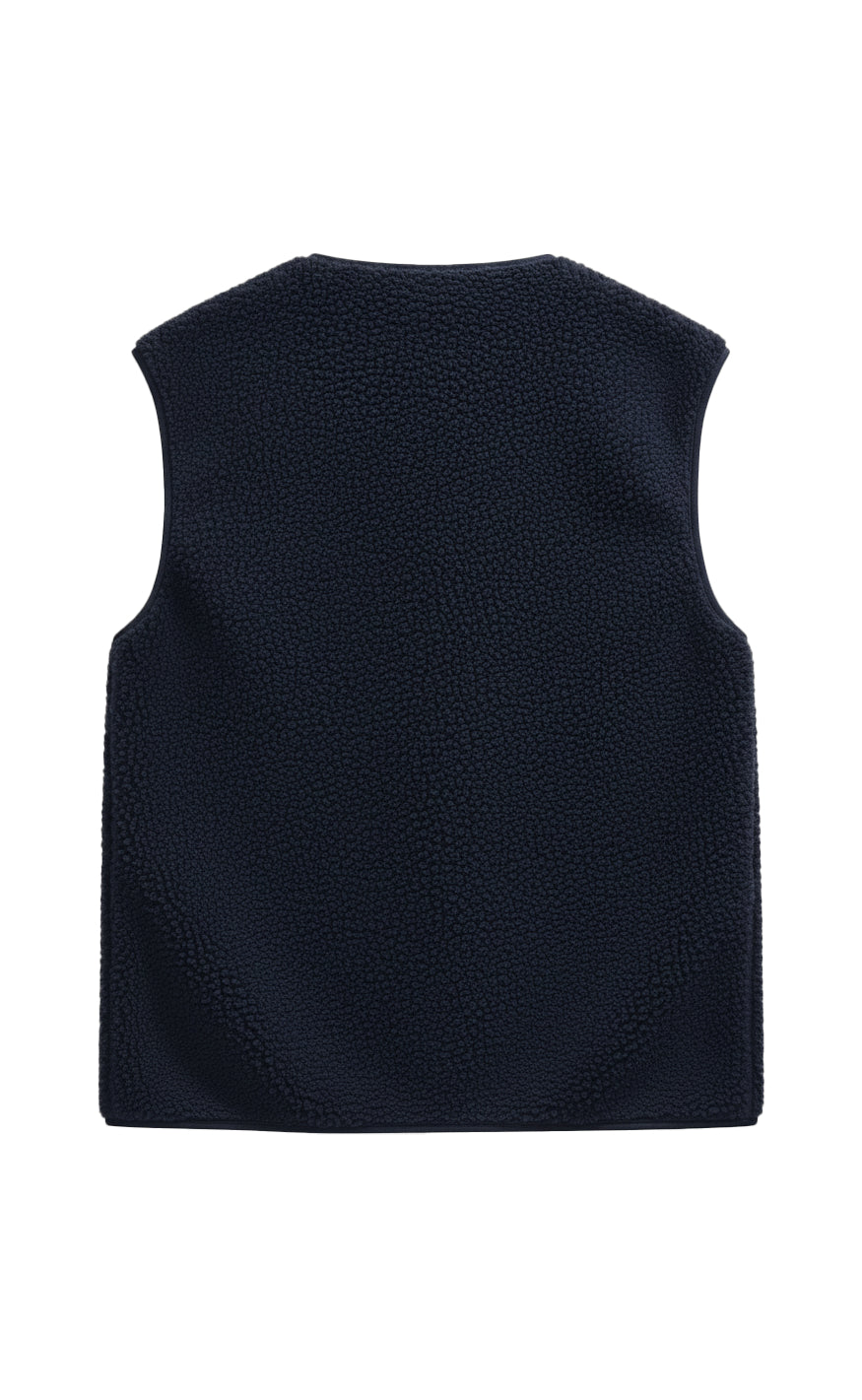 Freequent Vest - Teddy - Navy Blazer