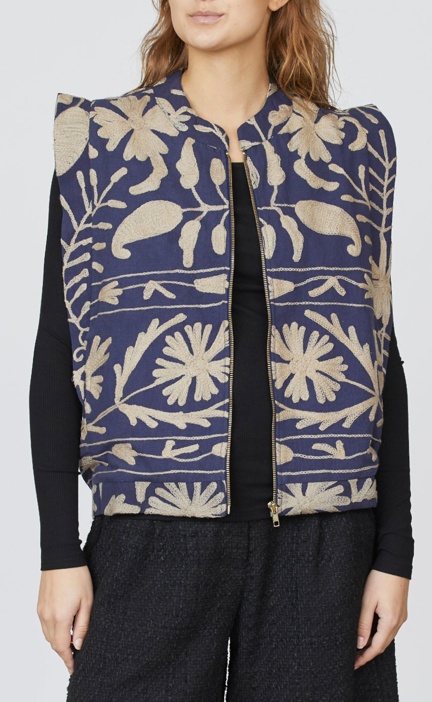 Love & Divine Vest - Love1252-1 -  Blue/Sand