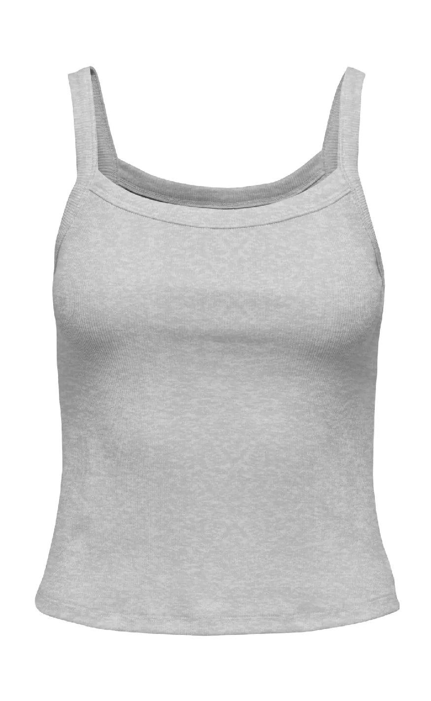 ONLY Topp - Vira - Light Grey Melange