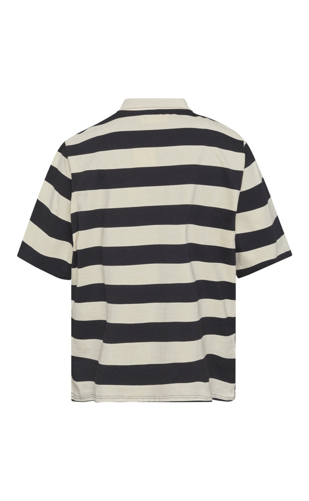 Sisters Point Bluse - Vivia-POLO.SS - Beige/Black