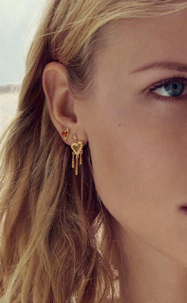 Maanesten Øreringer - Lina Rosa  - Gold Colour