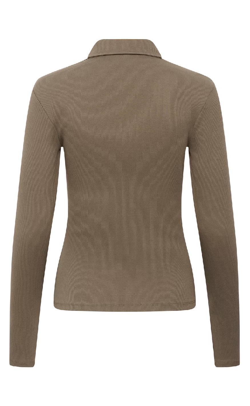 Gestuz Bluse - Drew LS Polo - Walnut