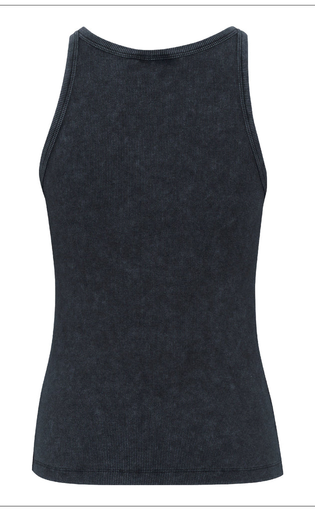 Gestuz Topp - Drew Washed Logo - Grey washed