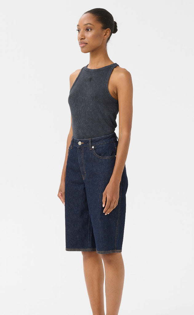 Gestuz Topp - Drew Washed Logo - Grey washed