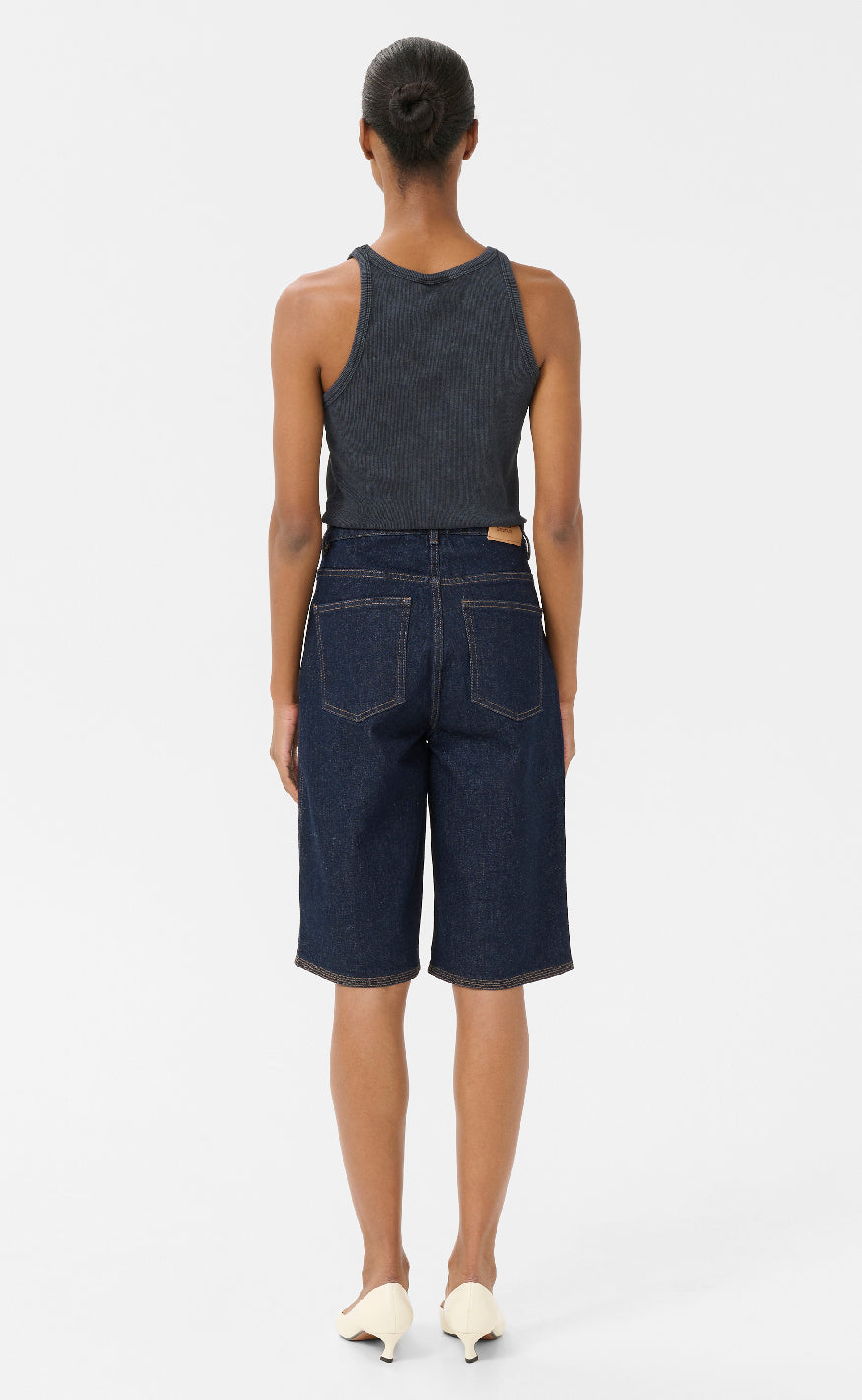 Gestuz Topp - Drew Washed Logo - Grey washed