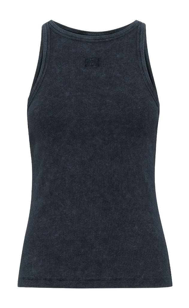 Gestuz Topp - Drew Washed Logo - Grey washed