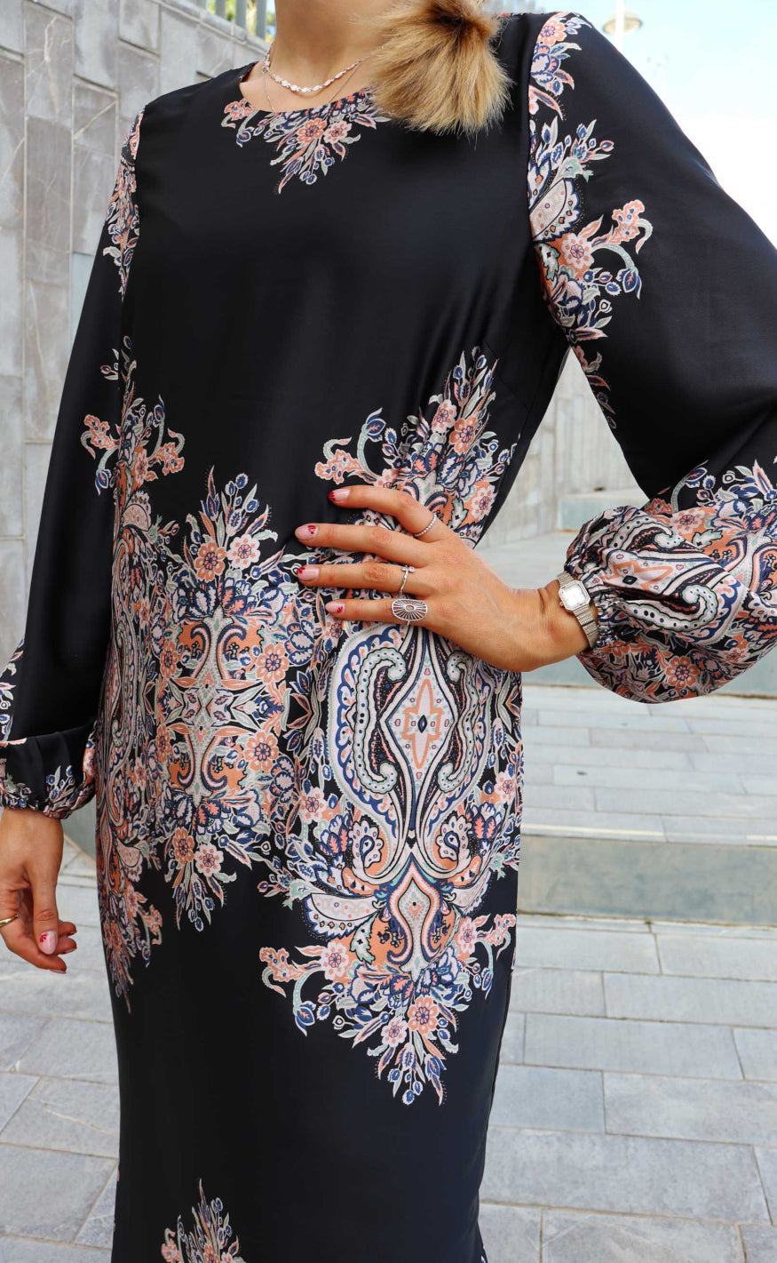 Liberte Kjole - Wenneise - Black Paisley