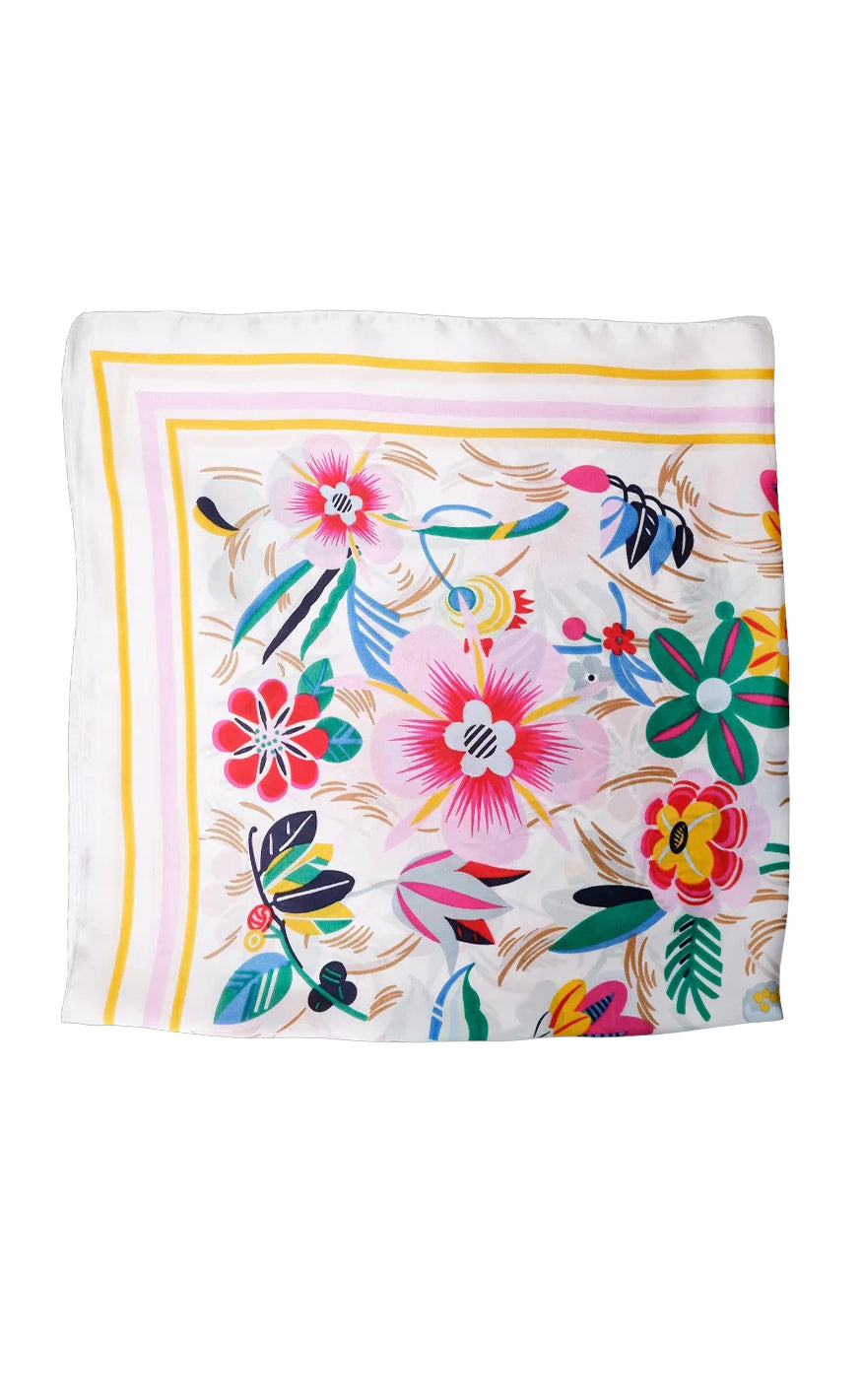 Black Colour Skjerf - Jasmine - White