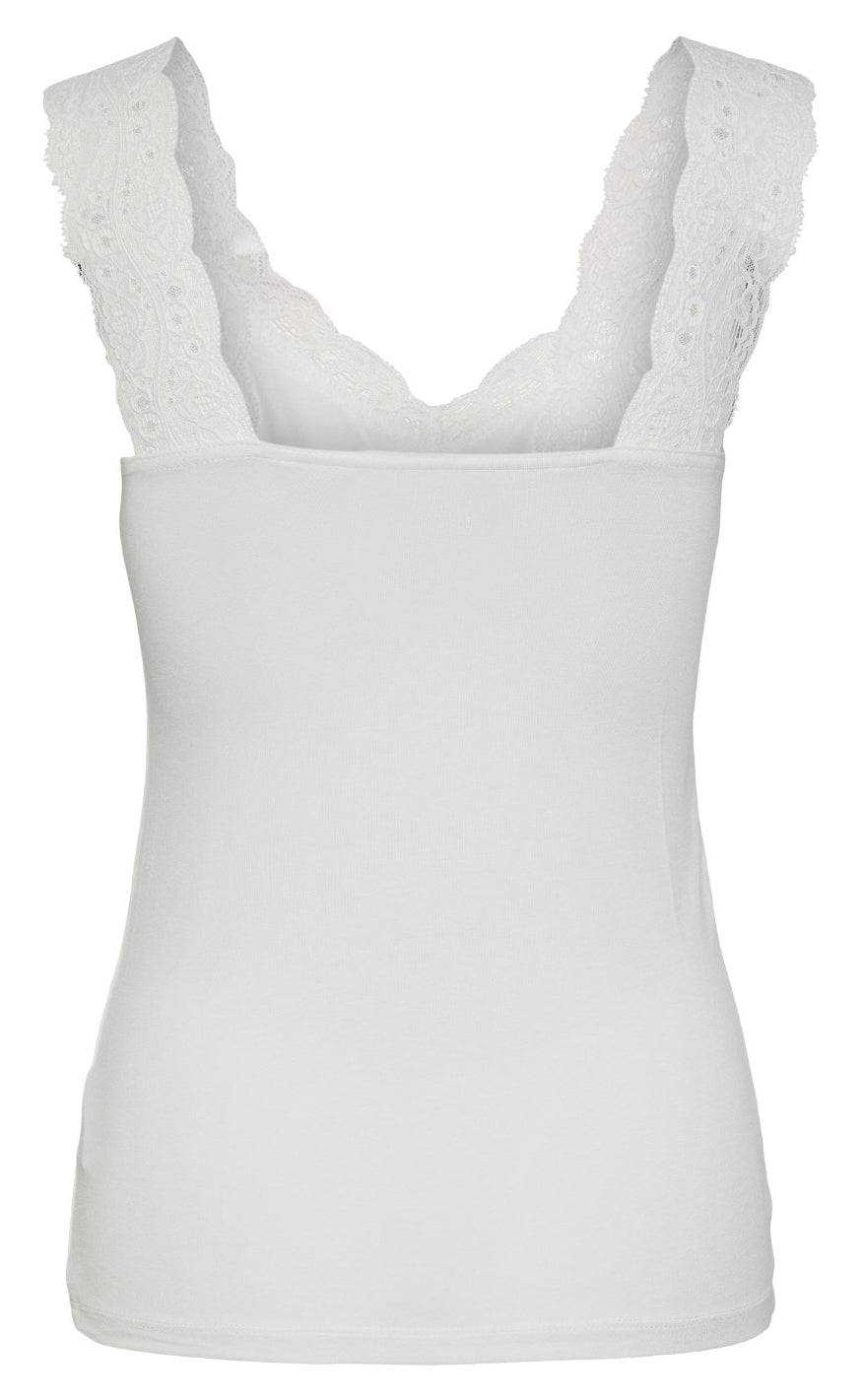 PIECES Topp - Barbera - Bright White