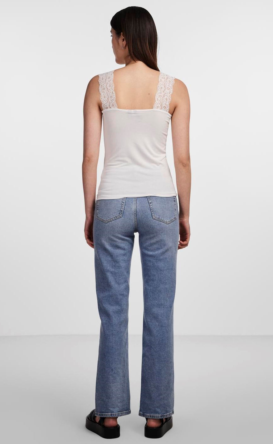 PIECES Topp - Barbera - Bright White