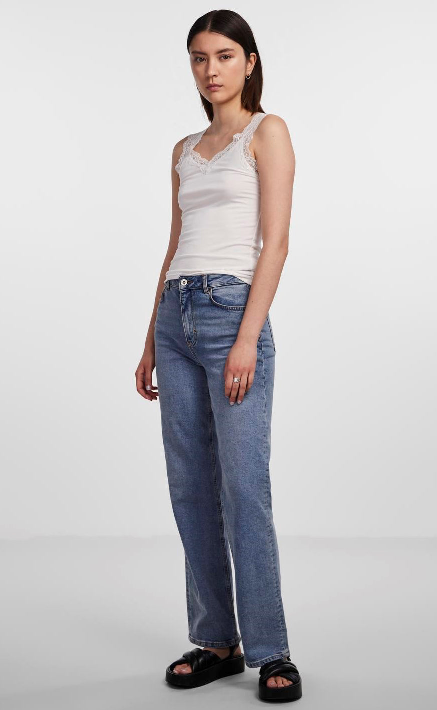 PIECES Topp - Barbera - Bright White