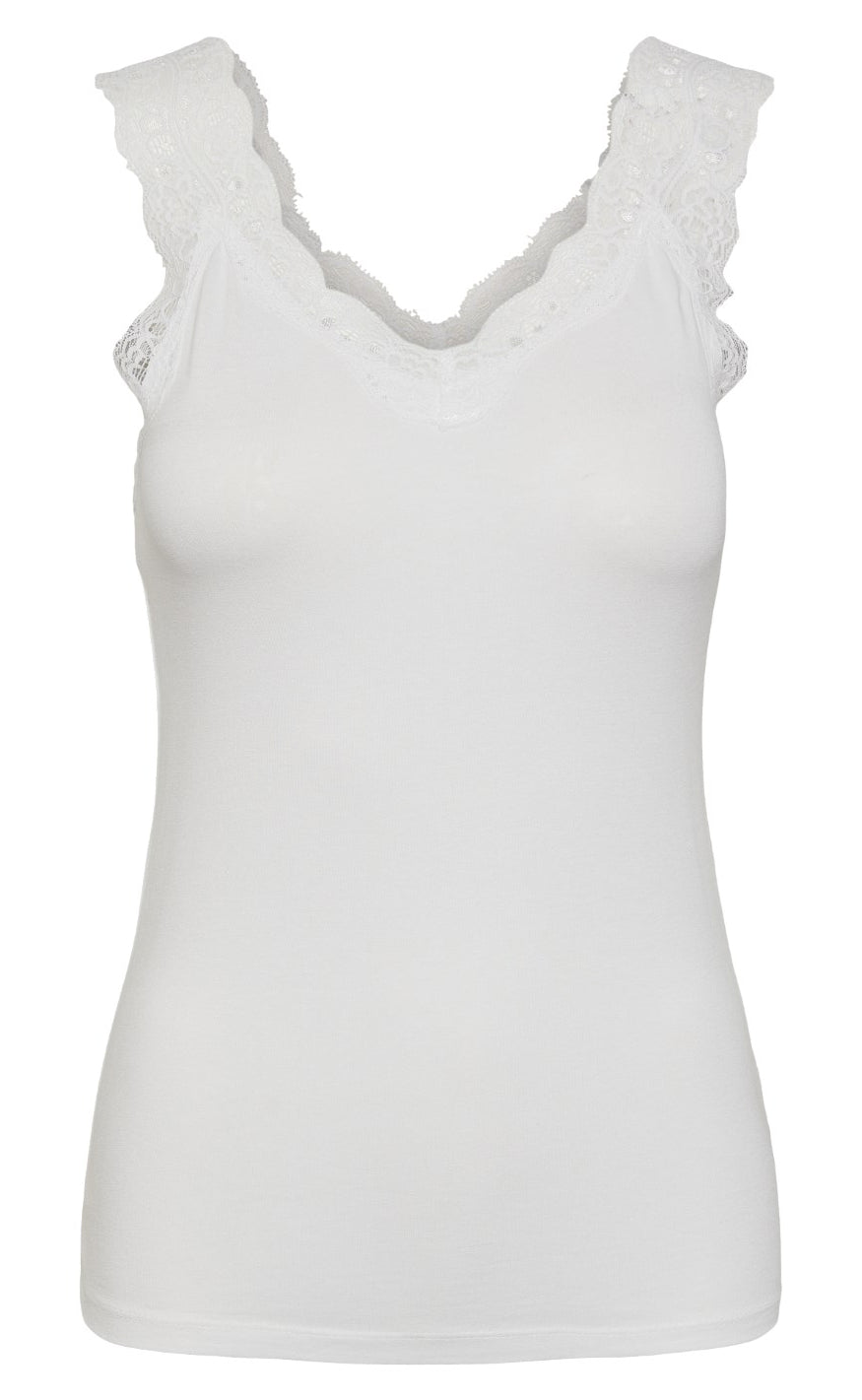PIECES Topp - Barbera - Bright White