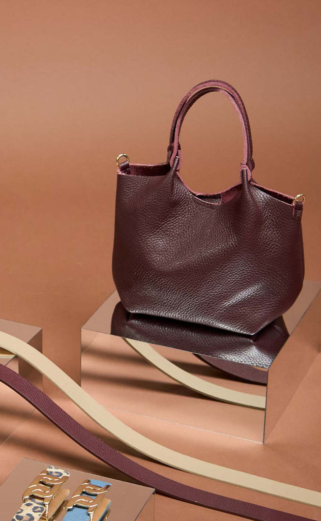 Black Colour Veske - Isolde Leather - Wine