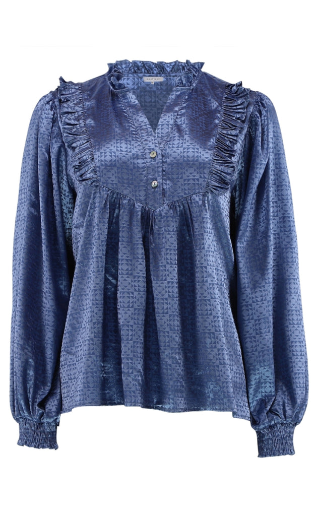 Continue Bluse - Silke Shinny - Sky Blue