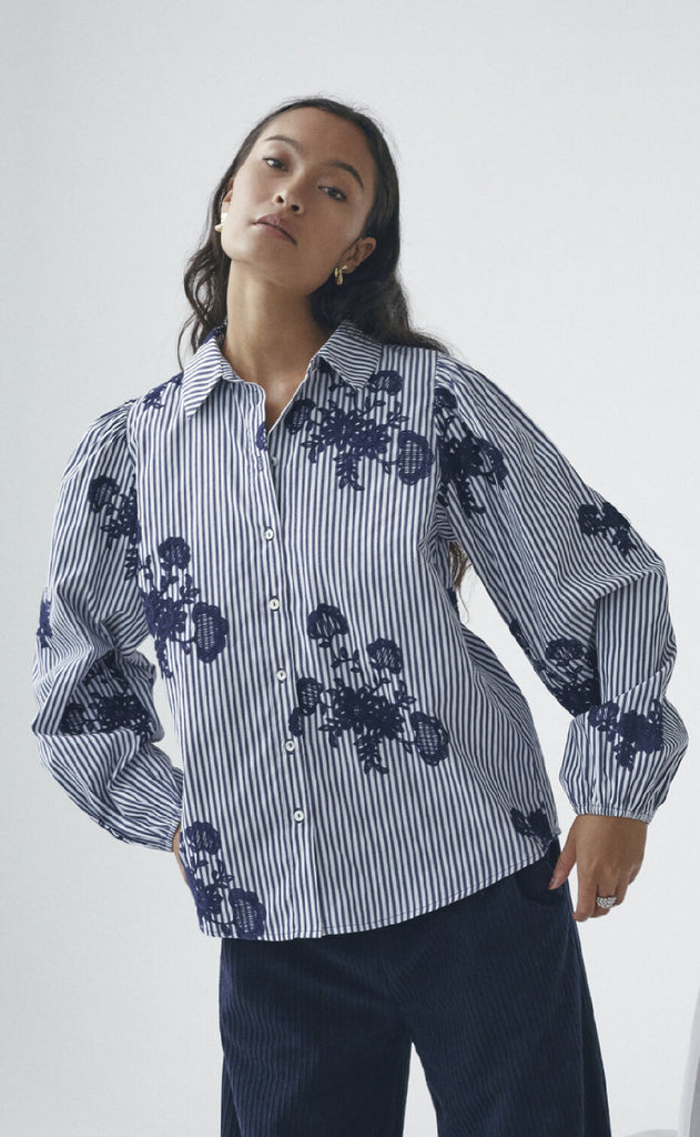 Love & Divine Skjorte - Love1430 - Blue Stripe