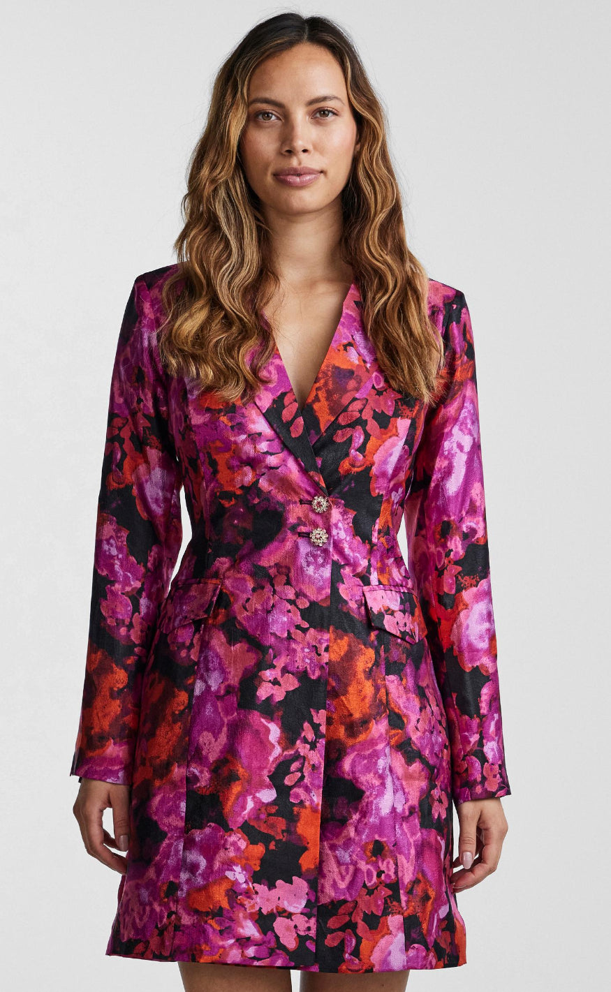 YAS Kjole - Wilight Garden - Black