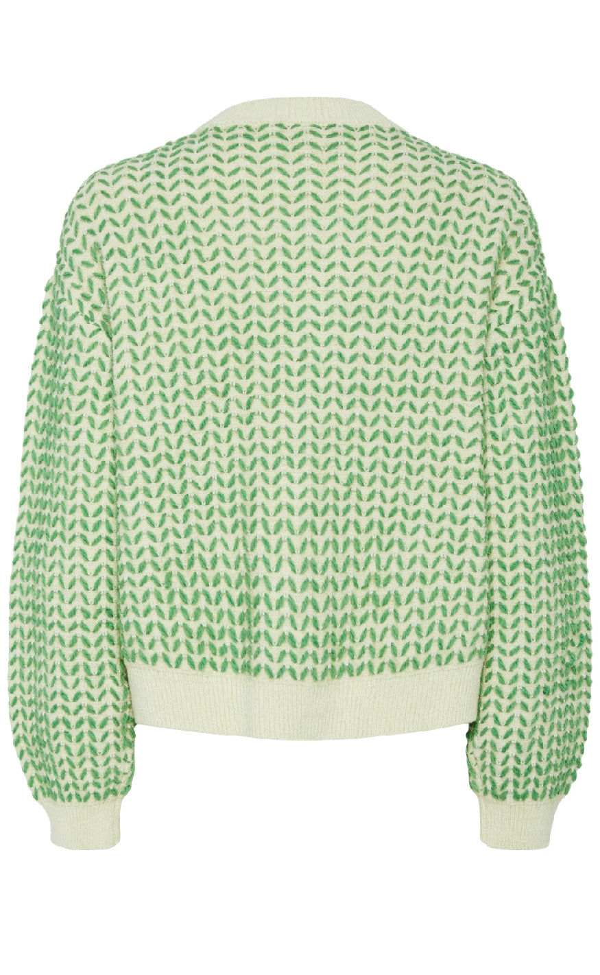 YAS Cardigan - Gea - Birch/Medium Green