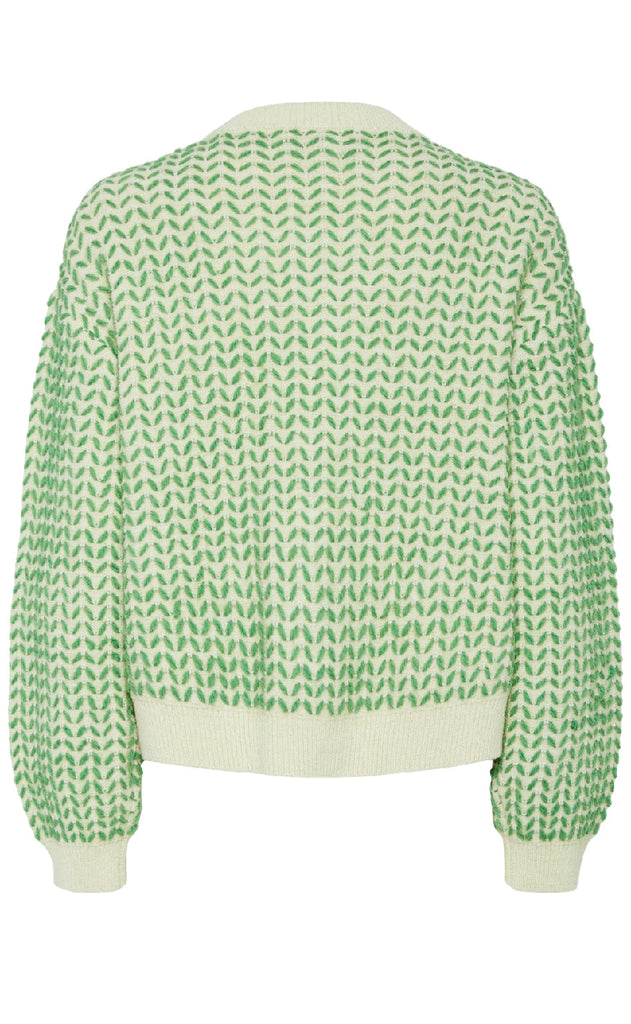 YAS Cardigan - Gea - Birch/Medium Green