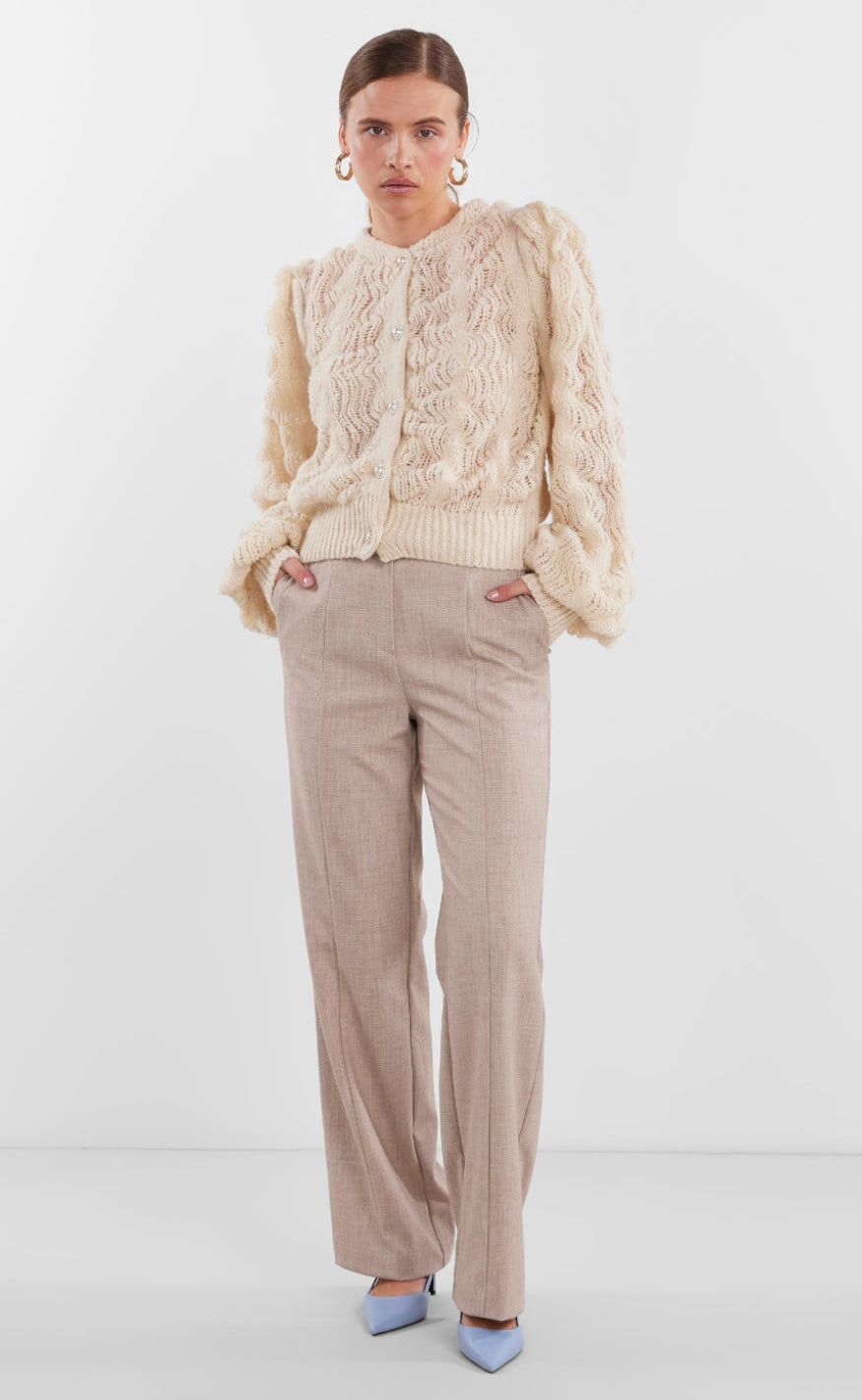 YAS Cardigan - Bubble - Birch/Melange