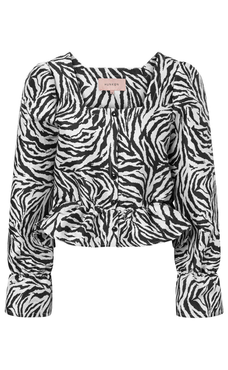 Hunkøn Bluse - Sanna  - Zebra Striped