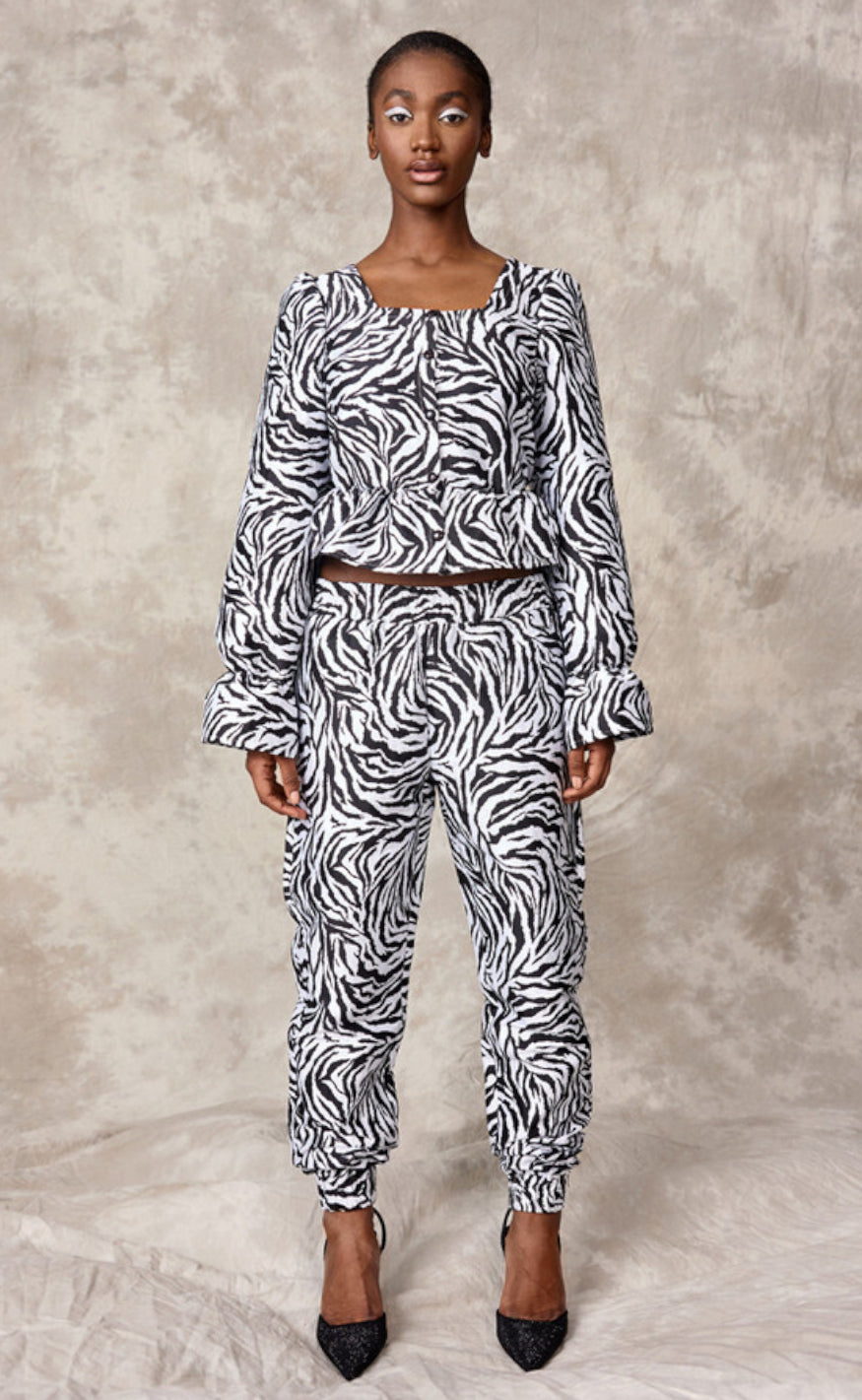 Hunkøn Bluse - Sanna  - Zebra Striped