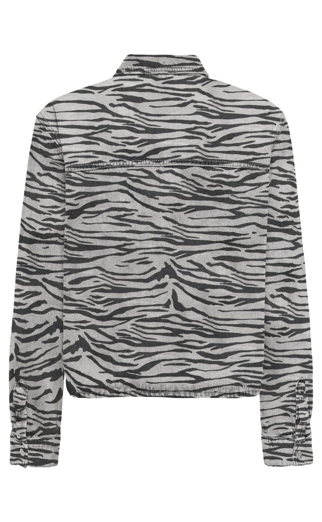 ONLY Jakke - Cassie - Light Grey Denim Zebra