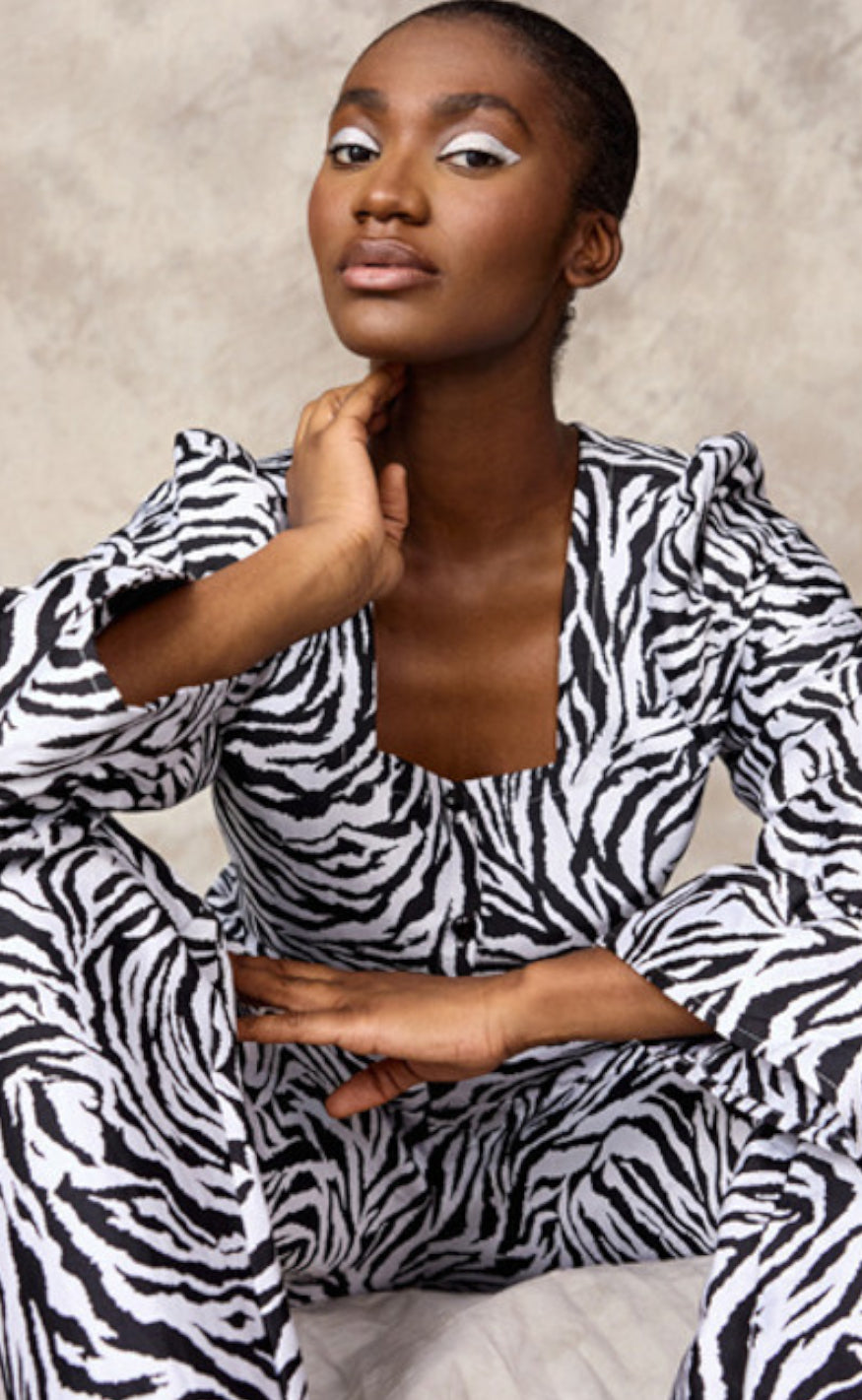 Hunkøn Bluse - Sanna  - Zebra Striped