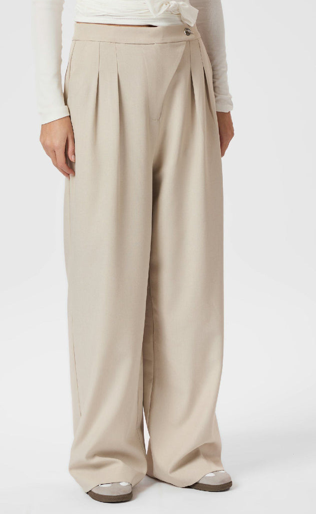 Neo Noir Bukser - Zalka Eyelet - Sand