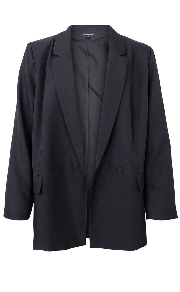 Black Colour Blazer - Zarra - Black