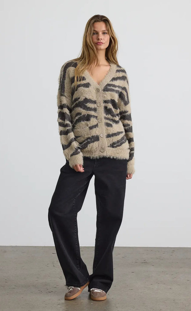 Noisy May Cardigan - Flynn - Obsidian Zebra