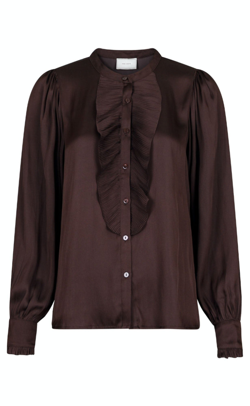 Neo Noir Bluse - Zola - Dark Brown