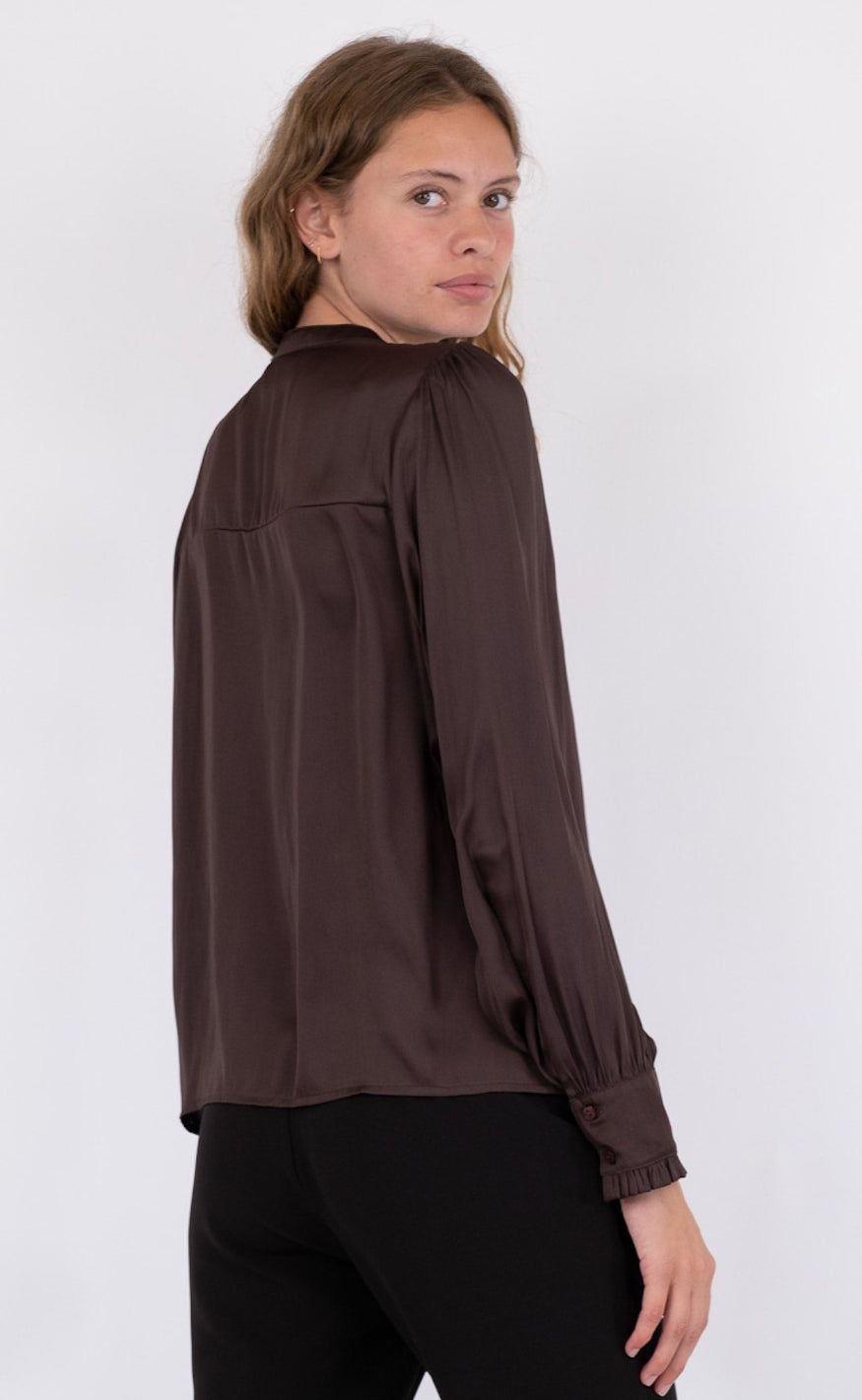 Neo Noir Bluse - Zola - Dark Brown