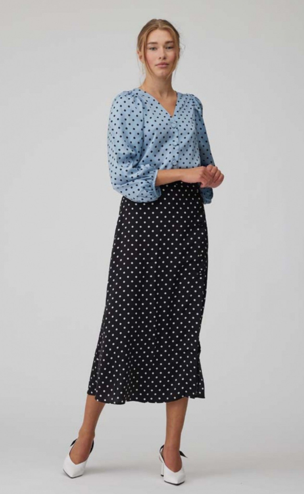 A-View Bluse - Anja - Light Blue